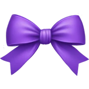 Purple bow sticker