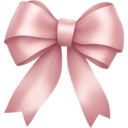 light pink ribbon bow sticker
