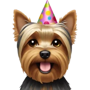 Party yorkie  sticker