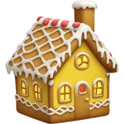 Yellow gingerbread house sticker