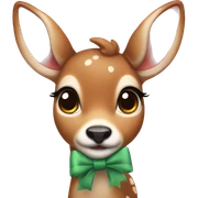 fawn with a bow sticker
