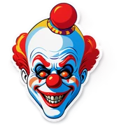 Clown sticker