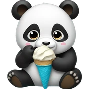 Panda eating ice cream sticker