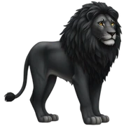 black lion sticker