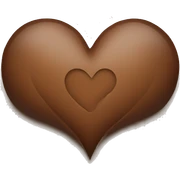 Brown heart sticker