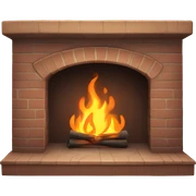 Cozy fireplace sticker