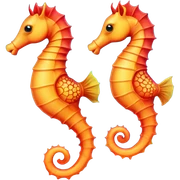 Seahorses chilling sticker
