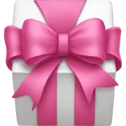 Pink bow with box sticker