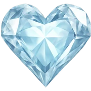 diamond white heart sticker