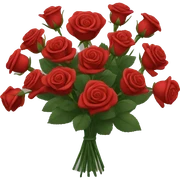 Red rose bouquet  sticker