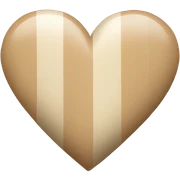 Beige striped heart  sticker