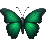 Very dark green butterfly  sticker
