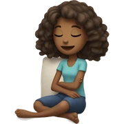 A girl, relaxing sticker