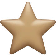Star without face and with colour dark beige sticker