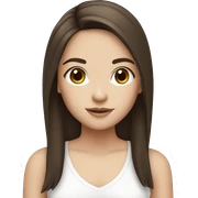 Pale Girl with brunette Hair and Brown eyes   sticker