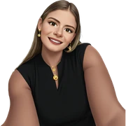 smiling girl with jewelry sticker