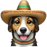 mexican dog with meican hat sticker