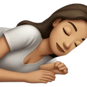 Brunette girl sleeping sticker