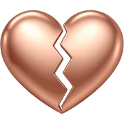 Rose gold double heart sticker