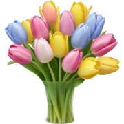Pastell tulips Bouquet  sticker