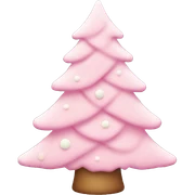 pastel pink christmas tree sticker