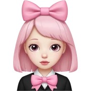 Cute aesthetic perplexe and pink bow  sticker