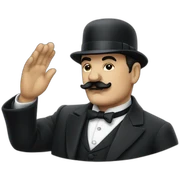 Hecule Poirot salute sticker