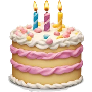 Birthday cake sticker