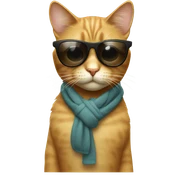 Cat with sunglasses sticker
