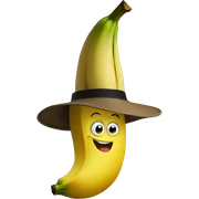 banana with hat sticker