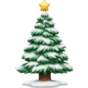 snowy christmas tree sticker