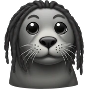 Seal with dreads sticker