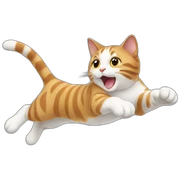 Jumping cat sticker