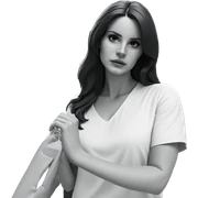monochrome portrait of a girl sticker