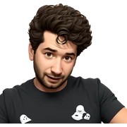 cool guy in black shirt sticker