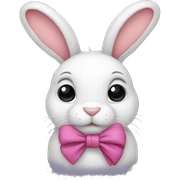 bunny with bow sticker