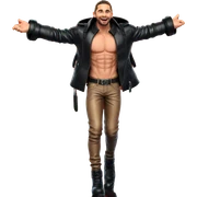 smiling boy in leather jacket sticker