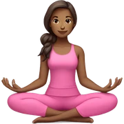 Brunette Girl yoga pink  sticker