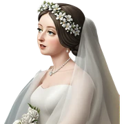 bridal beauty in white dress sticker