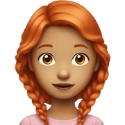 Little girl with red hair sticker