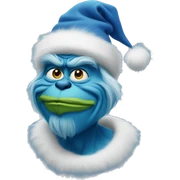Blue grinch sticker
