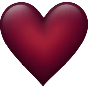 Wine coloured heart sticker