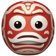daruma japan figurine sticker