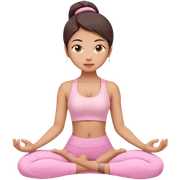 asian yoga girl light pink clothes  sticker