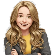 smiling girl with long hair sticker