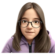 girl with glasses in focus sticker