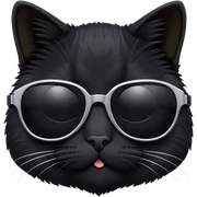 Cat with sunglasses sticker