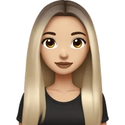 Slavic girl, light skin, long eye lashes, pink beige lips, brown eyes, long black-to-blonde ombre straight hair, black T-shirt, chibi, smiling. sticker