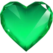 Emerald green heart sticker