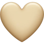 Beige heart  sticker